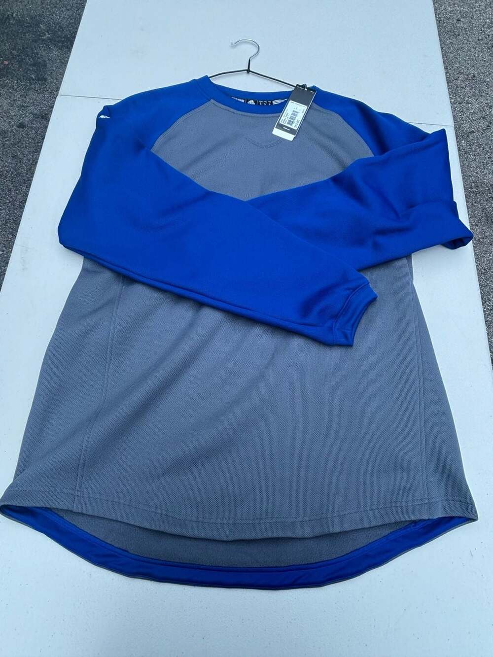 Adidas Baseball Fleece LCR 3 Long Sleeve Performance Crewneck Shirt New Large